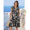image:imageANRABESS Womens Summer Dress Ruffle Sleeve V Neck Midi Dresses Fashion Casual Fit Flowy Tiered Boho Beach Vacation SundressBlack Yellow Flower