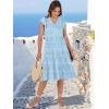 image:imageANRABESS Womens Summer Dress Ruffle Sleeve V Neck Midi Dresses Fashion Casual Fit Flowy Tiered Boho Beach Vacation SundressBlue Floral