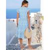 image:imageANRABESS Womens Summer Dress Ruffle Sleeve V Neck Midi Dresses Fashion Casual Fit Flowy Tiered Boho Beach Vacation SundressBlue Floral