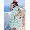image:imageANRABESS Womens Summer Dress Ruffle Sleeve V Neck Midi Dresses Fashion Casual Fit Flowy Tiered Boho Beach Vacation SundressBlue Yellow Floral