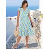 image:imageANRABESS Womens Summer Dress Ruffle Sleeve V Neck Midi Dresses Fashion Casual Fit Flowy Tiered Boho Beach Vacation SundressBlue Yellow Floral