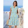 image:imageANRABESS Womens Summer Dress Ruffle Sleeve V Neck Midi Dresses Fashion Casual Fit Flowy Tiered Boho Beach Vacation SundressBlue Yellow Floral