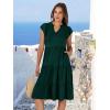image:imageANRABESS Womens Summer Dress Ruffle Sleeve V Neck Midi Dresses Fashion Casual Fit Flowy Tiered Boho Beach Vacation SundressDeep Green