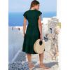 image:imageANRABESS Womens Summer Dress Ruffle Sleeve V Neck Midi Dresses Fashion Casual Fit Flowy Tiered Boho Beach Vacation SundressDeep Green