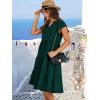 image:imageANRABESS Womens Summer Dress Ruffle Sleeve V Neck Midi Dresses Fashion Casual Fit Flowy Tiered Boho Beach Vacation SundressDeep Green