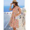 image:imageANRABESS Womens Summer Dress Ruffle Sleeve V Neck Midi Dresses Fashion Casual Fit Flowy Tiered Boho Beach Vacation SundressGrey Pink Floral