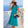 image:imageANRABESS Womens Summer Dress Ruffle Sleeve V Neck Midi Dresses Fashion Casual Fit Flowy Tiered Boho Beach Vacation SundressLake Green