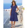 image:imageANRABESS Womens Summer Dress Ruffle Sleeve V Neck Midi Dresses Fashion Casual Fit Flowy Tiered Boho Beach Vacation SundressNavy Blue