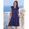 image:imageANRABESS Womens Summer Dress Ruffle Sleeve V Neck Midi Dresses Fashion Casual Fit Flowy Tiered Boho Beach Vacation SundressNavy Blue