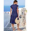 image:imageANRABESS Womens Summer Dress Ruffle Sleeve V Neck Midi Dresses Fashion Casual Fit Flowy Tiered Boho Beach Vacation SundressNavy Blue