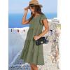 image:imageANRABESS Womens Summer Dress Ruffle Sleeve V Neck Midi Dresses Fashion Casual Fit Flowy Tiered Boho Beach Vacation SundressOlive