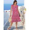 image:imageANRABESS Womens Summer Dress Ruffle Sleeve V Neck Midi Dresses Fashion Casual Fit Flowy Tiered Boho Beach Vacation SundressOrange Red Floral