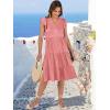 image:imageANRABESS Womens Summer Dress Ruffle Sleeve V Neck Midi Dresses Fashion Casual Fit Flowy Tiered Boho Beach Vacation SundressPeach
