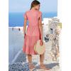 image:imageANRABESS Womens Summer Dress Ruffle Sleeve V Neck Midi Dresses Fashion Casual Fit Flowy Tiered Boho Beach Vacation SundressPeach