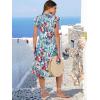 image:imageANRABESS Womens Summer Dress Ruffle Sleeve V Neck Midi Dresses Fashion Casual Fit Flowy Tiered Boho Beach Vacation SundressPink Yellow Navy Floral
