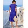 image:imageANRABESS Womens Summer Dress Ruffle Sleeve V Neck Midi Dresses Fashion Casual Fit Flowy Tiered Boho Beach Vacation SundressRoyal Blue