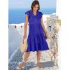 image:imageANRABESS Womens Summer Dress Ruffle Sleeve V Neck Midi Dresses Fashion Casual Fit Flowy Tiered Boho Beach Vacation SundressRoyal Blue