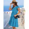 image:imageANRABESS Womens Summer Dress Ruffle Sleeve V Neck Midi Dresses Fashion Casual Fit Flowy Tiered Boho Beach Vacation SundressSky Blue