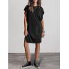 image:imageANRABESS Womens Summer T Shirt Dress 2026 Beach Vacation Travel Outfits Casual Simple Soft Mini Sundress Cover Up ClothesBlack