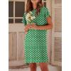 image:imageANRABESS Womens Summer T Shirt Dress 2026 Beach Vacation Travel Outfits Casual Simple Soft Mini Sundress Cover Up ClothesFloral Green