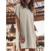 image:imageANRABESS Womens Summer T Shirt Dress 2026 Beach Vacation Travel Outfits Casual Simple Soft Mini Sundress Cover Up ClothesLight Gray