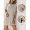 image:imageANRABESS Womens Summer T Shirt Dress 2026 Beach Vacation Travel Outfits Casual Simple Soft Mini Sundress Cover Up ClothesLight Gray