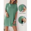 image:imageANRABESS Womens Summer T Shirt Dress 2026 Beach Vacation Travel Outfits Casual Simple Soft Mini Sundress Cover Up ClothesLight Green
