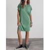 image:imageANRABESS Womens Summer T Shirt Dress 2026 Beach Vacation Travel Outfits Casual Simple Soft Mini Sundress Cover Up ClothesLight Green