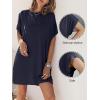 image:imageANRABESS Womens Summer T Shirt Dress 2026 Beach Vacation Travel Outfits Casual Simple Soft Mini Sundress Cover Up ClothesNavy Blue