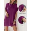 image:imageANRABESS Womens Summer T Shirt Dress 2026 Beach Vacation Travel Outfits Casual Simple Soft Mini Sundress Cover Up ClothesRed Violet