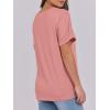 image:imageANRABESS Womens T Shirts Short Sleeve V Neck Shirts Summer Loose Fit Dressy Tops Business Casual Blouses 2026 Basic TeesCoral
