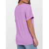 image:imageANRABESS Womens T Shirts Short Sleeve V Neck Shirts Summer Loose Fit Dressy Tops Business Casual Blouses 2026 Basic TeesLight Purple