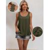 image:imageANRABESS Womens Tank Tops Lace Shoulder Scoop Neck Flowy Sleeveless Tops Casual Cute Tanks Summer Outfits Beach Vacation 2026Army Green