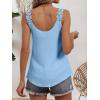 image:imageANRABESS Womens Tank Tops Lace Shoulder Scoop Neck Flowy Sleeveless Tops Casual Cute Tanks Summer Outfits Beach Vacation 2026Bright Blue