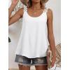 image:imageANRABESS Womens Tank Tops Lace Shoulder Scoop Neck Flowy Sleeveless Tops Casual Cute Tanks Summer Outfits Beach Vacation 2026White