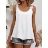 image:imageANRABESS Womens Tank Tops Lace Shoulder Scoop Neck Flowy Sleeveless Tops Casual Cute Tanks Summer Outfits Beach Vacation 2026White