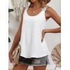 image:imageANRABESS Womens Tank Tops Lace Shoulder Scoop Neck Flowy Sleeveless Tops Casual Cute Tanks Summer Outfits Beach Vacation 2026White