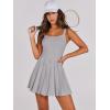 image:imageANRABESS Womens Tennis Athletic Pleated Summer Mini Dress 2026 Golf Workout Build in Shorts Casual Romper Short SundressGray