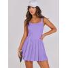 image:imageANRABESS Womens Tennis Athletic Pleated Summer Mini Dress 2026 Golf Workout Build in Shorts Casual Romper Short SundressPurple