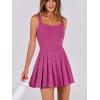 image:imageANRABESS Womens Tennis Athletic Pleated Summer Mini Dress 2026 Golf Workout Build in Shorts Casual Romper Short SundressRose