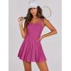 image:imageANRABESS Womens Tennis Athletic Pleated Summer Mini Dress 2026 Golf Workout Build in Shorts Casual Romper Short SundressRose