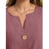 image:imageANRABESS Womens Tops 34 Sleeve Dressy Casual V Neck Henley Tee Shirts 2026 Summer Business Work Blouses Fashion ClothesDusty Rose