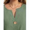 image:imageANRABESS Womens Tops 34 Sleeve Dressy Casual V Neck Henley Tee Shirts 2026 Summer Business Work Blouses Fashion ClothesLight Green