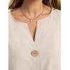 image:imageANRABESS Womens Tops 34 Sleeve Dressy Casual V Neck Henley Tee Shirts 2026 Summer Business Work Blouses Fashion ClothesLight Yellow
