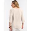 image:imageANRABESS Womens Tops 34 Sleeve Dressy Casual V Neck Henley Tee Shirts 2026 Summer Business Work Blouses Fashion ClothesLight Yellow