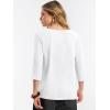 image:imageANRABESS Womens Tops 34 Sleeve Dressy Casual V Neck Henley Tee Shirts 2026 Summer Business Work Blouses Fashion ClothesWhite