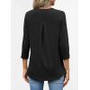 image:imageANRABESS Womens Tops Business Dressy Casual Blouses 34 Length Sleeve Shirts 2026 Fall Work Tunic Tee TShirts Office OutfitsBlack