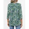 image:imageANRABESS Womens Tops Business Dressy Casual Blouses 34 Length Sleeve Shirts 2026 Fall Work Tunic Tee TShirts Office OutfitsBlue Green Floral