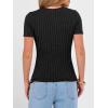 image:imageANRABESS Womens Tops Short Sleeve Crewneck Shirts Slim Fit Ribbed Knit Lightweight Sweater 2026 Summer Dressy Casual TShirtsBlack