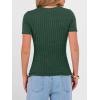 image:imageANRABESS Womens Tops Short Sleeve Crewneck Shirts Slim Fit Ribbed Knit Lightweight Sweater 2026 Summer Dressy Casual TShirtsGreen